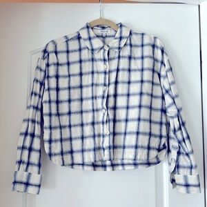 Women’s Madewell xs cropped flannel